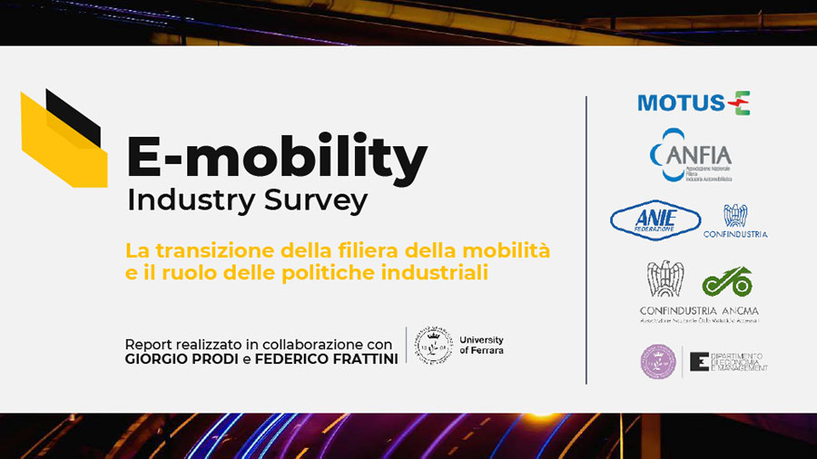 E-MOBILITY INDUSTRY SURVEY - LA TRANSIZIONE DELLA FILIERA DELLA MOBILITA' E IL RUOLO DELLE POLITICHE INDUSTRIALI